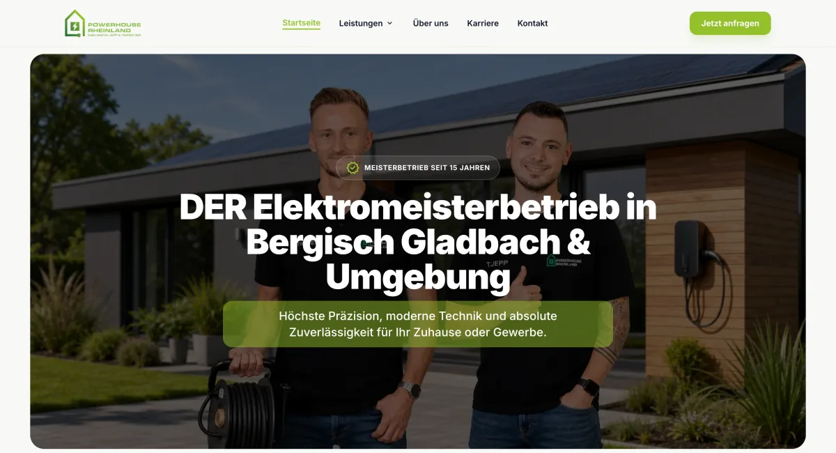 Website von Powerhouse Rheinland